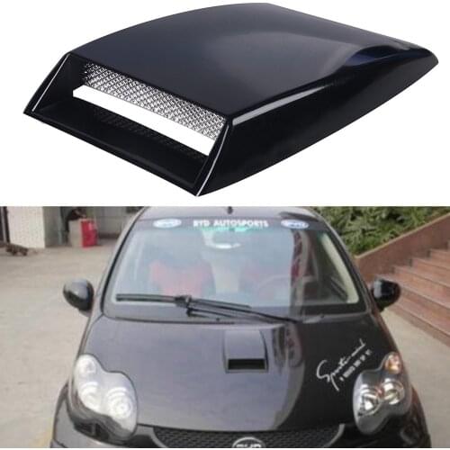 Universal Car Stickers Car decorative Air Flow Intake Scoop Turbo Bonnet Vent Cover Hood Decorate Black/Silver/White
