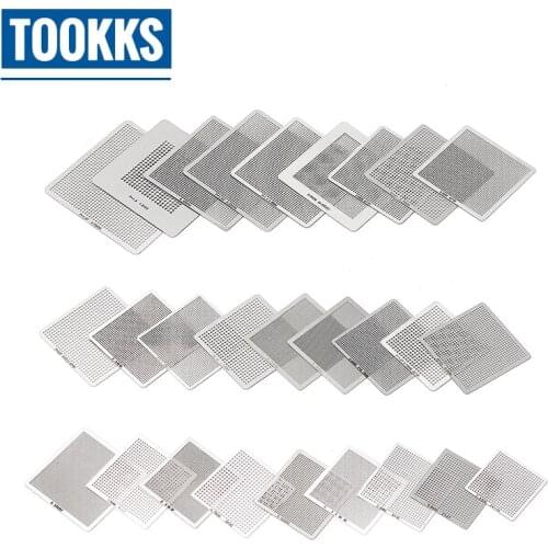 27 pcs Universal Directly Heating Stencils BGA Reballing Stencils For PC Desktop Computer Motherboard Repair Tools