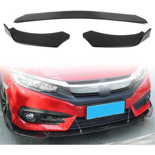 Universal Auto Glossy Black Front Bumper Lip Spoiler Chin Splitter Body Kit