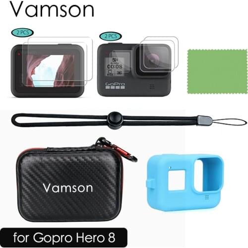Vamson Bag Portable Shockproof Storage box Compact Case for Gopro Hero 8 Black Action Camera and More Travel Bag VP814