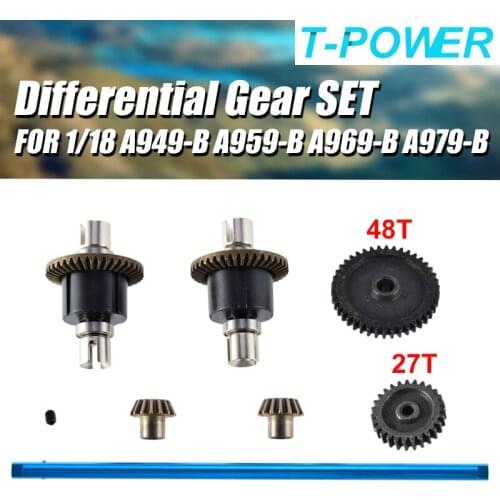 T-Power WLtoys A959 Upgrade Parts Aluminum Metal For 1/18 Electric Remote Control RC Car Fit A949 A969 A979 K929 Differential
