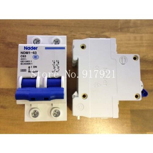 [ZOB] Nader letter NDM1-63 C63 genuine new miniature circuit breaker 2P63A --10PCS/LOT