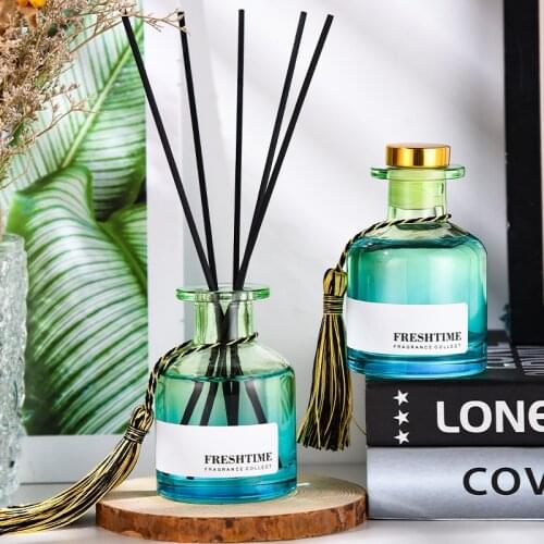 100ml Exquisite Aromatherapy Essential Oil Set Reed Oil Diffusers with Fiber Sticks Glass Bottle Purifying Air Home Decoration