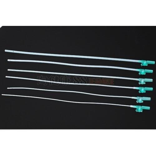 100pcs F8/F10/F12/F14/F16 Adult/child medical oral cavity sterile PVC suction catheter household Manual sputum aspirator tube