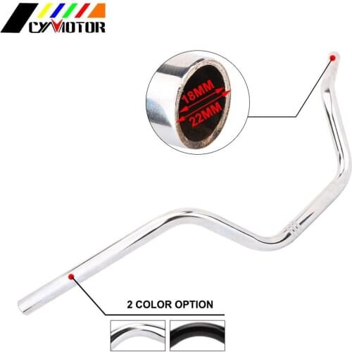 22mm 700mm Motorcycle Black Chrome Retro Drag Handle Handlebar Bar Steering Wheel For Harley Honda Yamaha Sportster Cafe Racer