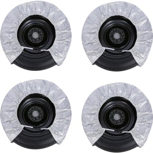 4pcs Aluminum Film Tire Covers Universal 25" Car Tyre Sun Protectors Covers waterproof Wheel Tyre Protectors For Truck Trailer