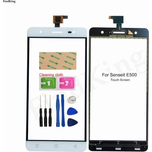 5.5'' Mobile Phone Touch Screen Front Glass For Senseit E500 Touch Screen Glass Digitizer Panel Lens Sensor Adhesive