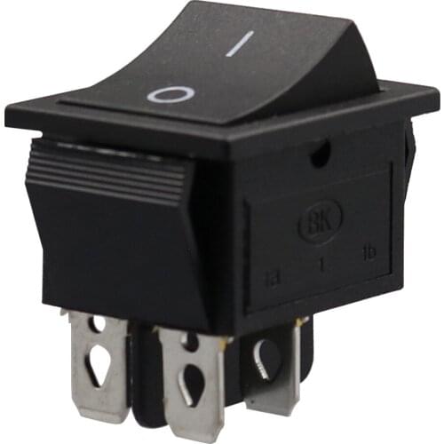 5Pcs Black Rocker Switch 4 Pin ON-OFF Maintained 16A/250V DPST