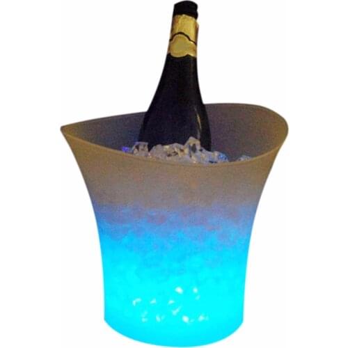 5L Waterproof Plastic LED Ice Bucket Color Changing Bars Nightclubs LED Light Up Champagne Beer Bucket Bars Night Party