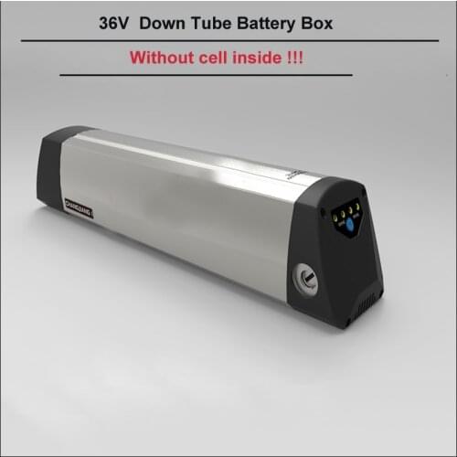 Down Tube Aluminum e-bike battery shell for 36V tube lithium 18650 battery box can hold 40 pcs18650 cells