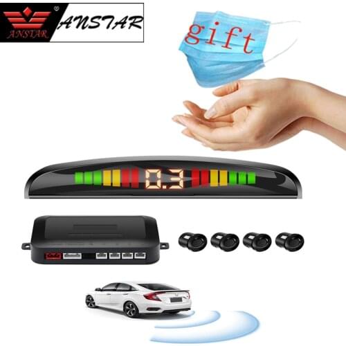 Car Auto Parktronic LED Display Parking Sensor with 4 Sensors Backup Radar Monitor Reverse Detector System