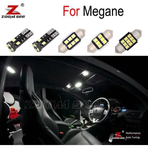 White Car LED door trunk bulb + LED Interior dome map light Kit for Renault Megane I II III IV 1 2 3 4 CC ( 1995 to 2017 )