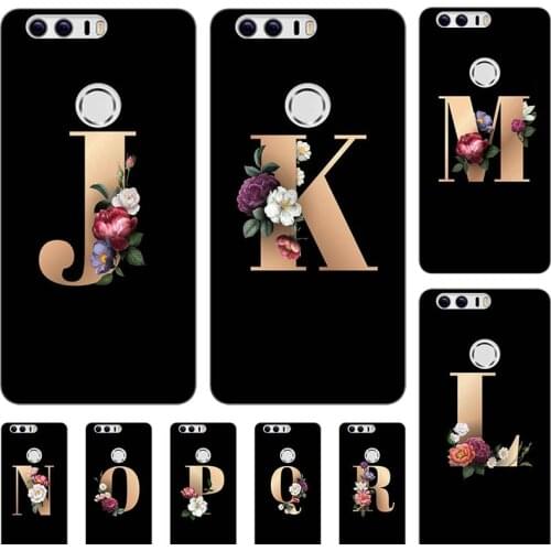 For Huawei Honor 8 FRD-L19 FRD-L14 5.2" Case Funny Custom Name Letter Couple Cover Fashion Black TPU Soft Phone Coque Capa