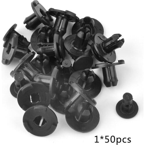 50pcs 11619 8MM Plastic Car Interior Trim Card Panel Fixed Clamp Door Fastener Buckle with Plastic for for Infiniti