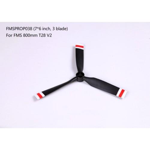 FMS 800mm Mini T-28 T28 V2 Propeller 7x6 3 blade FMSPROP038 RC Airplane Aircraft Model Plane Avion Spare Parts Accessories