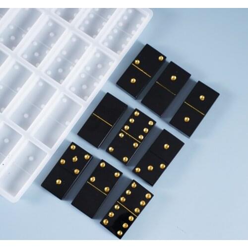 DIY Dominoes Casting Silicone Mould Crafts Jewelry Making Tools Crystal Epoxy Resin Game Mold