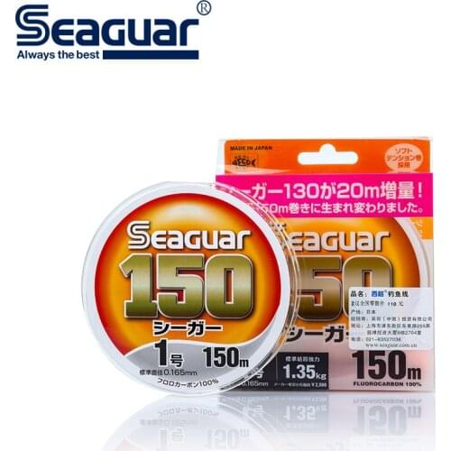 Seaguar 150m Japan Fluorocarbon Fishing Line 1.35kg-9.6kg Fluorocarbon Carbon Fiber Monofilament Carp Wire Leader Line