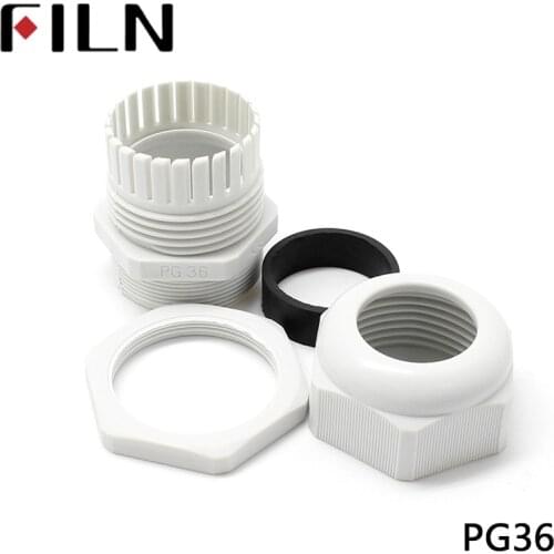 Plastic Waterproof Adjustable IP68 PG36 22-32MM Cable Gland Joints, PG7, PG9, PG11, PG13.5, PG16