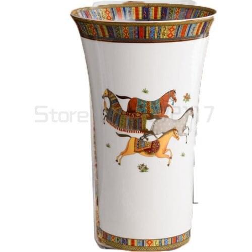 Ceramic Vase Crafts Figurines Home Accessories Decoration Livingroom Desktop Flower Pot Ornaments Wedding Gifts Household Items