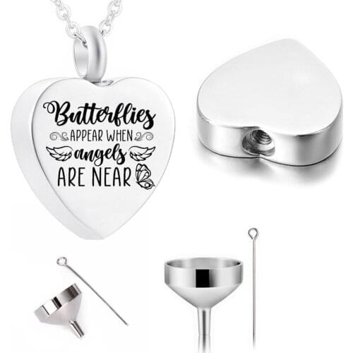 Cremation Jewelry Heart Pendant Aluminum Urn To Commemorate The Pet Ashes Memorial Of The Deceased Relatives/Pets With Filling