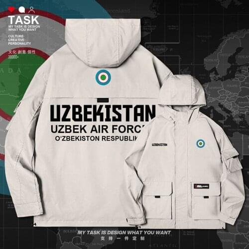 Uzbekistan Uzbekistani UZB men jacket hooded air force logo army fan mens coat for men windbreaker jackets new clothes autumn