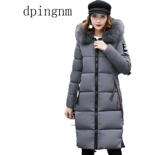 2018 New Arrival Women Winter Jacket Hooded Big Fur Collar Female Outwear Coat Long Parka Warm Thicken High Quality Parkas