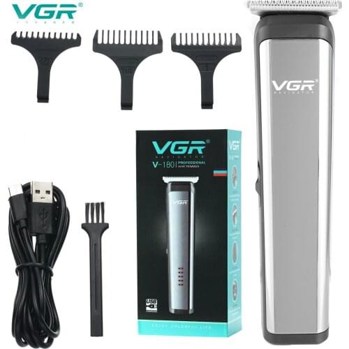 VGR V-180 Electric Hair Clippers Trimmers For Men Adults Kids Cordless USB Rechargeable Hair Cutter Machine Professional