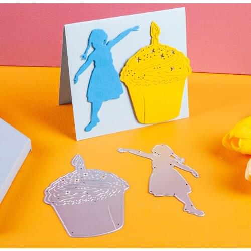 Metal cutting dies girl love birthday cake cut die mold decoration Scrapbook paper craft knife mould blade punch stencils dies