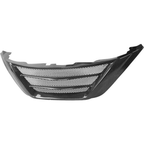 Front Bumper Grille Real Carbon Fiber Glossy Black Grill Fit for Nissan Altima/Teana 2016 2017 2018 Car accessories