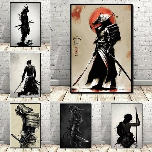 Japanese Samurai Poster Print On Canvas Character Posters And Prints HD Mural Pictures For Living Room Home Decoration No Frame