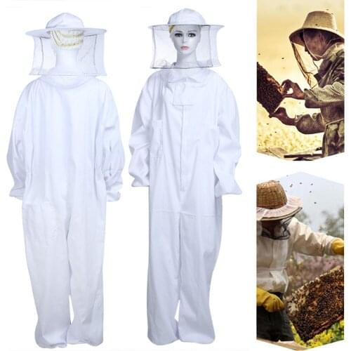 1 pcs Professional Beekeepers Bee Suit Professional Full Body Bee Remover Gloves Hat Clothes Protective Suit Beekeeper supplies