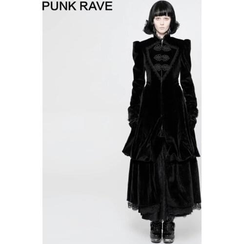 Женские элегантные пальто PUNK RAVE China At AliExpress