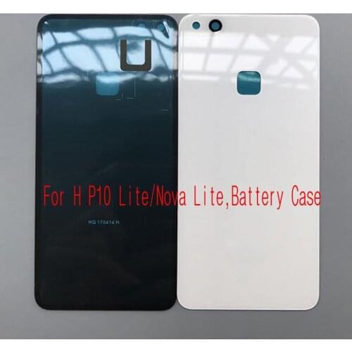 For Huawei p10 Lite glass Cover Case for Huawei Nova Lite Back Battery Cover Housing Replacement Parts with Adhesive Sticker