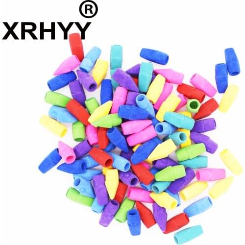 200 PCS Assorted Colors Pencil Cap Erasers