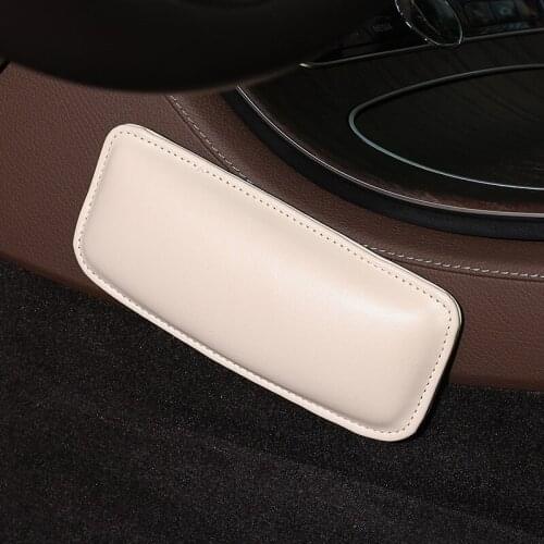 Comfortable PU Leather Car Knee Pad Cushion for Car Interior Pillow Elastic Cushion Memory Foam Auto Accessories