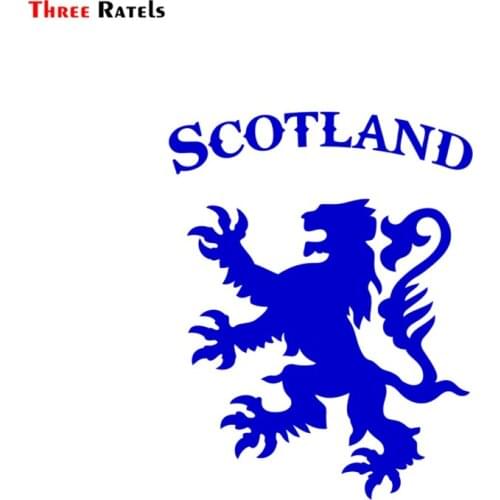 Three Ratels FTZ-160# 15x17cm scotland logo british irish lions cartoon tiger Creative Cartoon Animals Car Styling Decal Vinyl