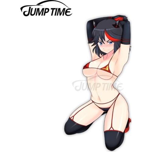 Jump Time 13 x6.6cm For KILL la KILL Matoi Ryuuko Car Sticker Sexy Graphics Windshield Graffiti Stickers RV VAN Decoration Decal