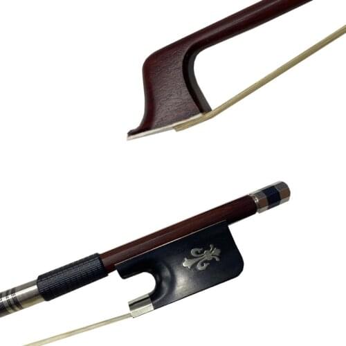 Top level 4/4 Well Made Viola Bow Pernambuco Performance Straight Nickel Silver round BRAZIL WOOD Viola Bow Ebony Frog
