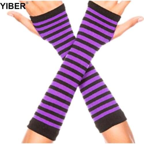 Winter&Autumn Womens Unisex Christmas Gloves Cashmere Blend Knitted Long Gloves Solid Color Fashion Warm For Lady Elbow Gloves