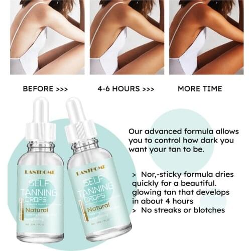 1PCS Self-Tanning Drops Body Tanning Lotion Skin Care Tanning Cream Tanner For Daily Skin Care 30mL