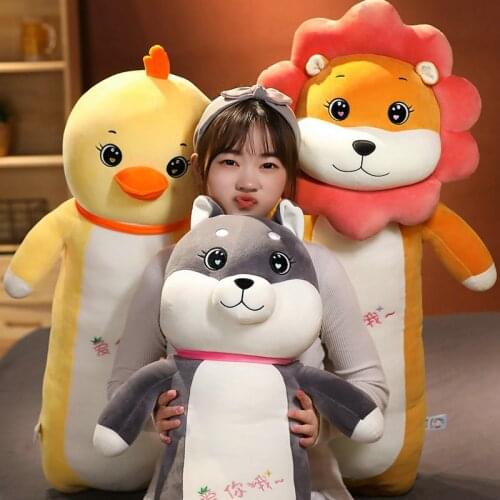 1pc 110cm Lovely Duck Plush Toy Soft Cartoon Stuffed Animal Lion Dog Doll Kids Sleeping Children Birthday Presents