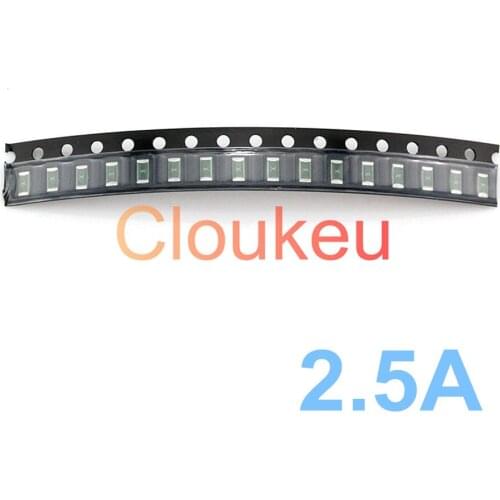 10Pcs JFC1206-1250TS Slow Blow Fuses SMD Disposable fuse 72V 2.5A