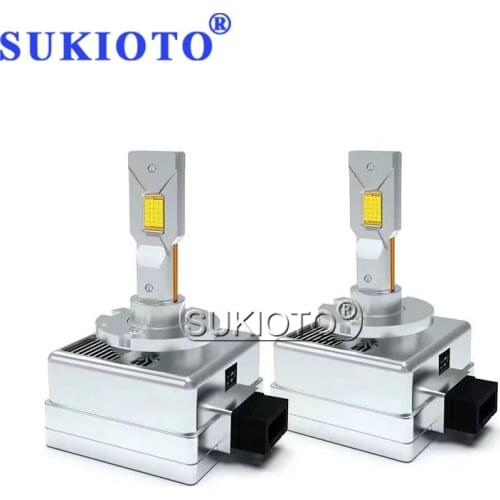 SUKIOTO 2PCS D1S LED 90W Canbus D3S D8S LED Headlamp High Bright 20000LM 6000K White D2S D2R D4S D5S CSP Chips Auto Turbo Lamp