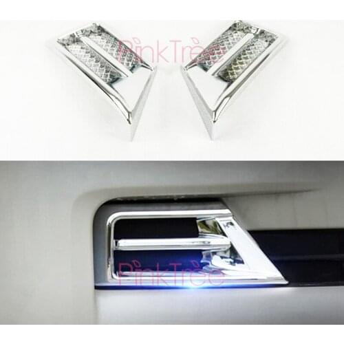 2016 2017 Car Styling Accessories For Toyota Land Cruiser 200 LC200 Chrome Fog Light Fog lamp Cover 2pcs