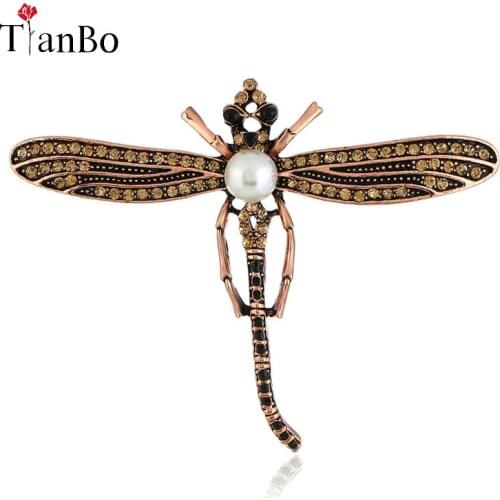 2018 New Fashion Summer Jewelry Accessories Brooch For Girl Vintage Lovely Dragonfly Crystal Scarf Lapel Pin Brooches For Women