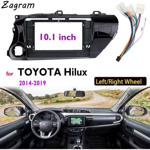 10.1 Inch 2 Din Car Video Fascia for TOYOTA Hilux 2014-2019 Panel Player Audio Dashboard Frame Dashboard Mount Kit