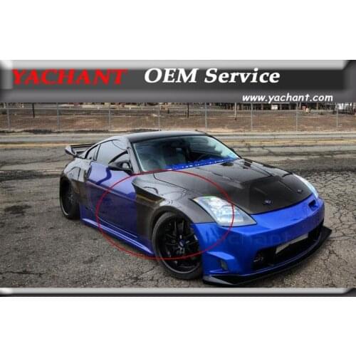 Car-Styling Auto Accessories Carbon Fiber Bodykit Front Fender Flares Fit For 2002-2008 350Z Z33 DL Style Front Blister Fender