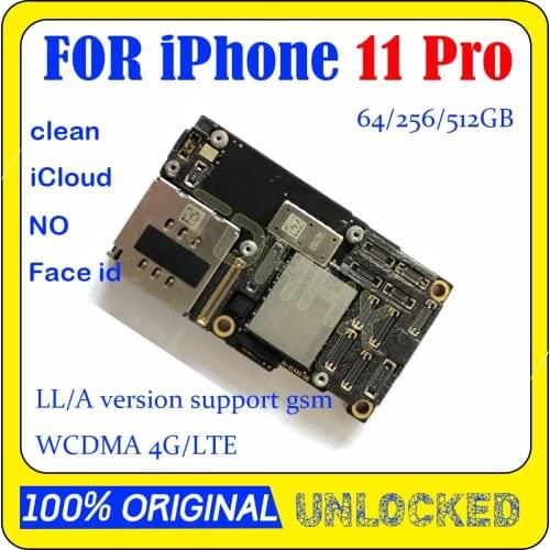 Free Shipping Motherboard For iPhone 11 pro 64G 256G 512GB Factory Unlocked Mainboard with chips IOS Update Support
