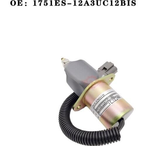 Excavator parts are suitable for Hyundai R210-5/60-5/335-7/Yanmar fuel oil stop solenoid valve switch 12V OE: 1751ES-12A3UC12BIS