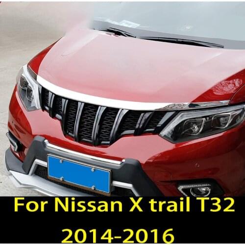 For Nissan X trail T32 X-trail 2014-2016 Car hood decorative bright hood hood ABS decorative stickers car decoration accessories
